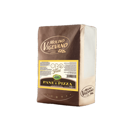 Farina Vigevano Mix Pane e Pizza Senza Glutine Oro Free kg 5 Macina a pietra